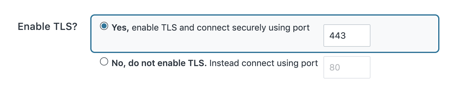 Verify the TLS settings are correct